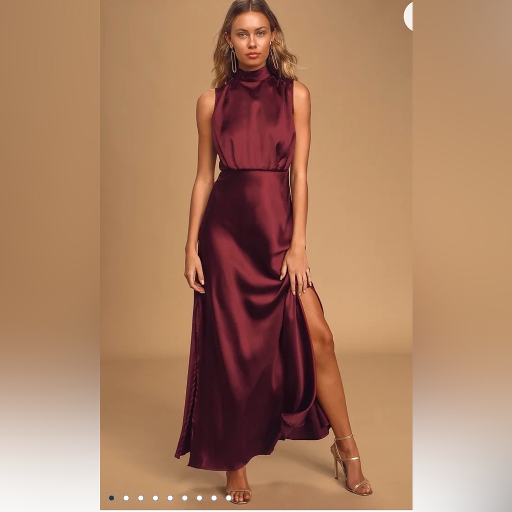 Lulus New Wine Colored Mock Neck